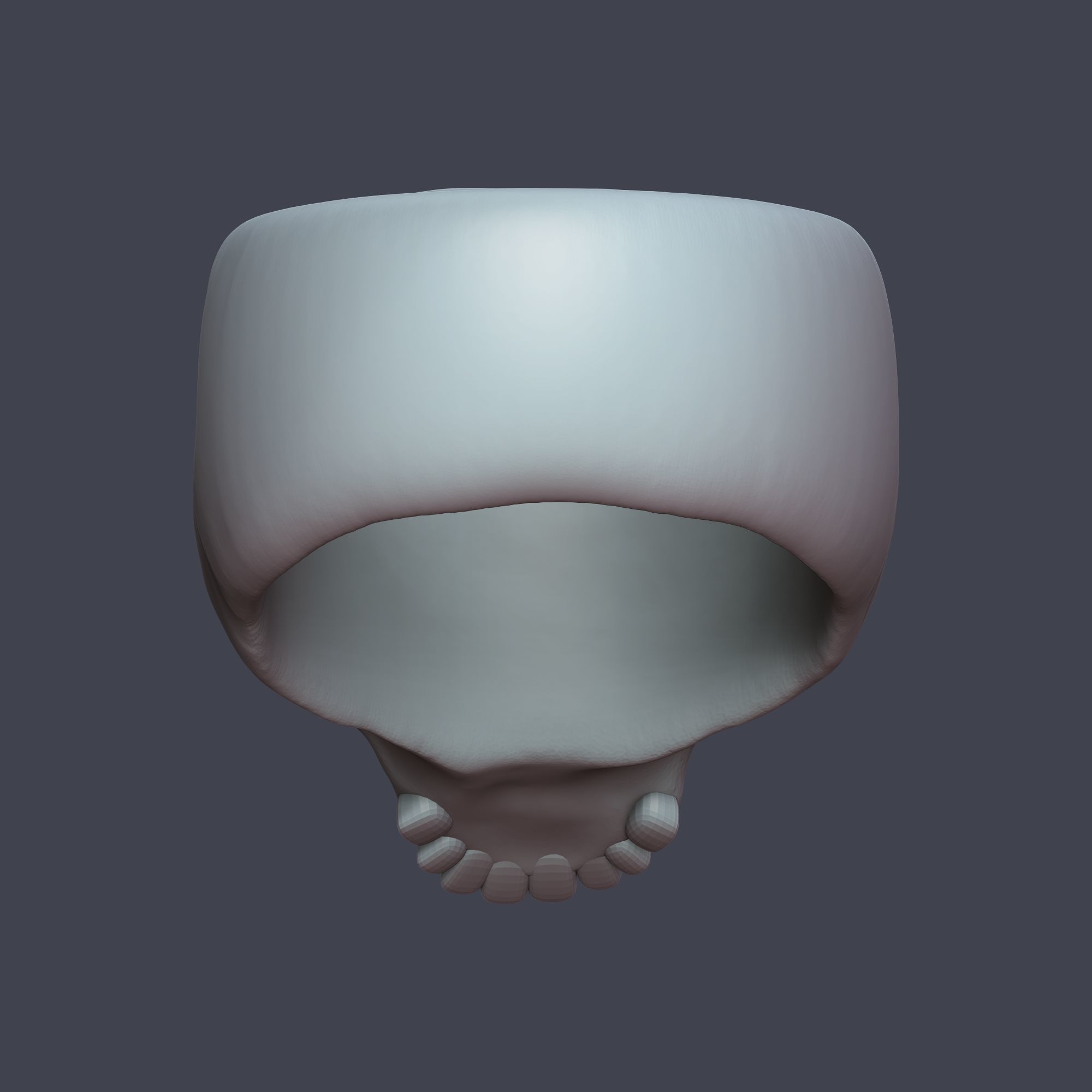 Skull Ring 3D print model_3