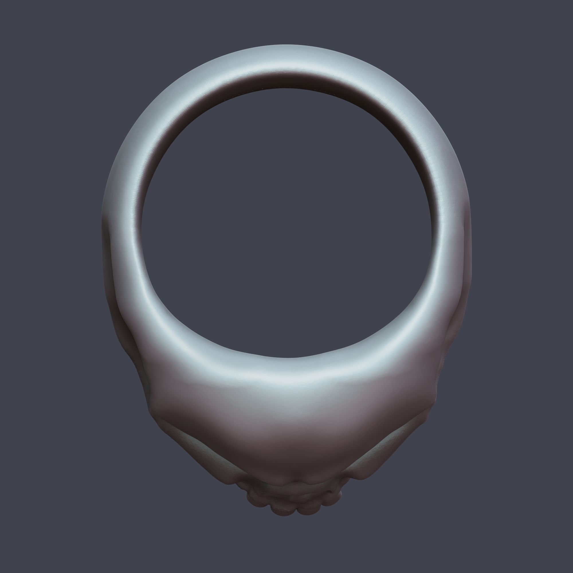 Skull Ring 3D print model_4