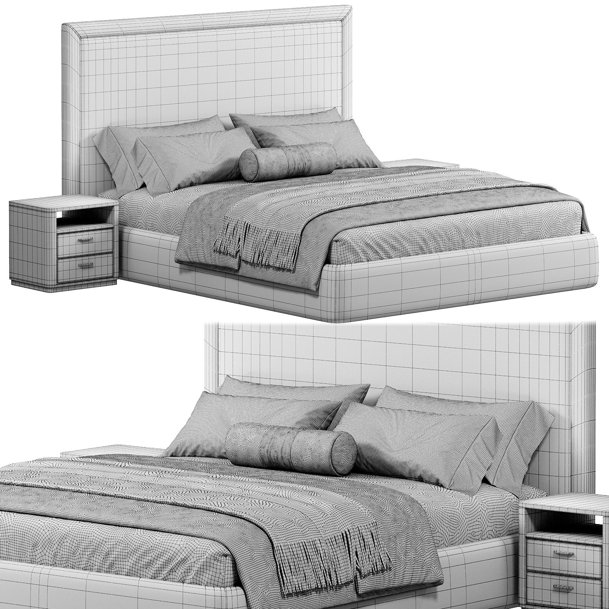 BED007 Bed by Bollu 3D model_4