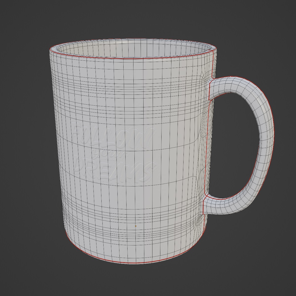 Coffee Cup 06 Low-poly 3D model_6