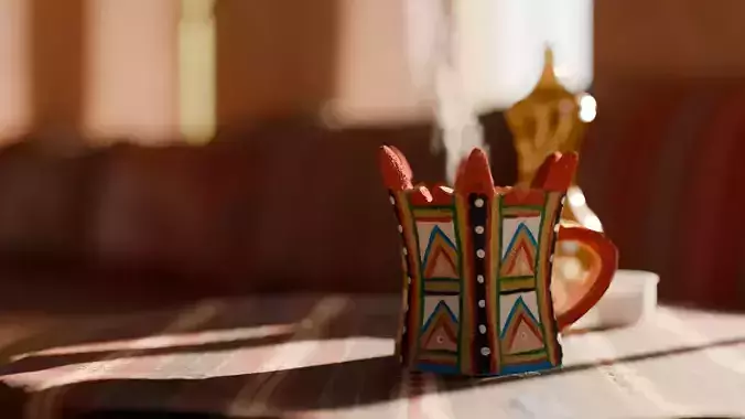 Omani traditional clay incense burner photogrammetry - Lowest