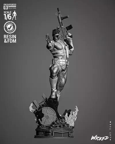 Wicked Marvel Nick Fury Sculpture 3D print model