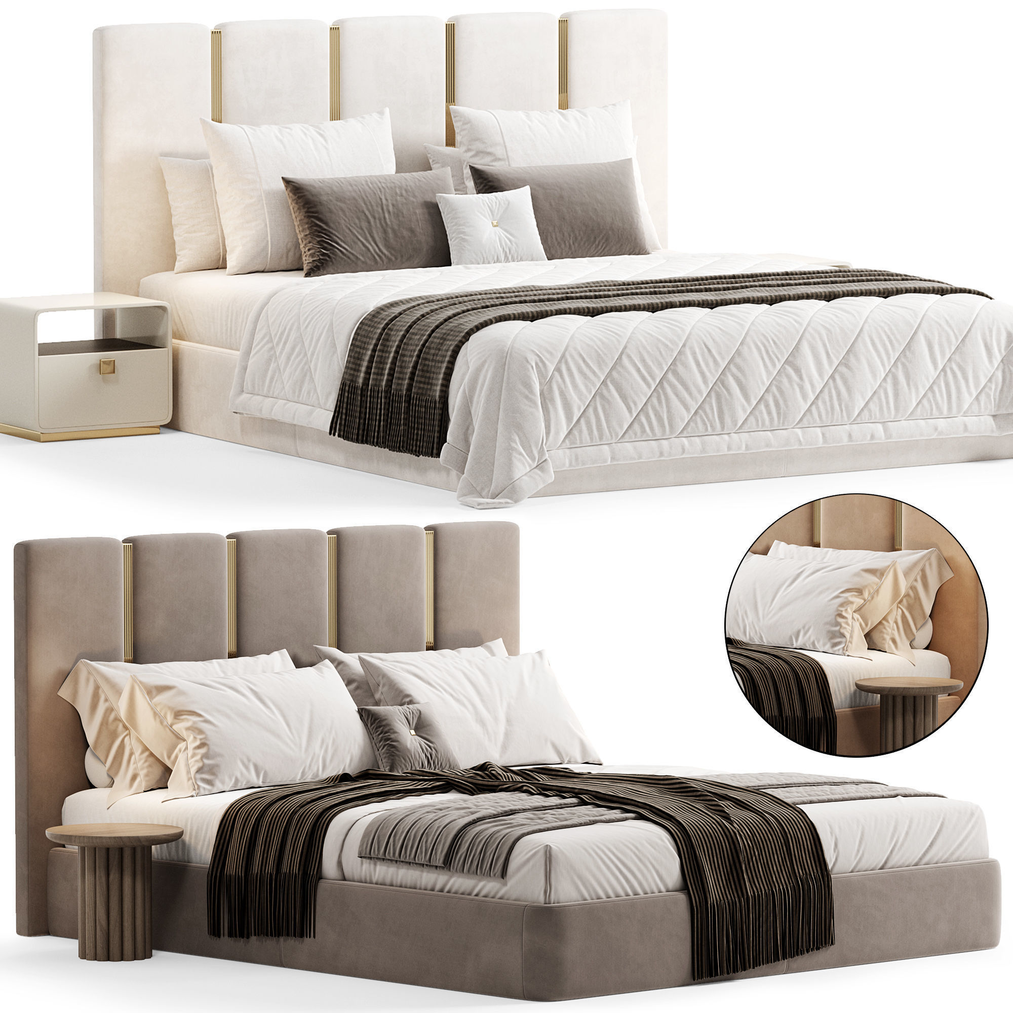 Club Bed By Rugiano 3D model_7