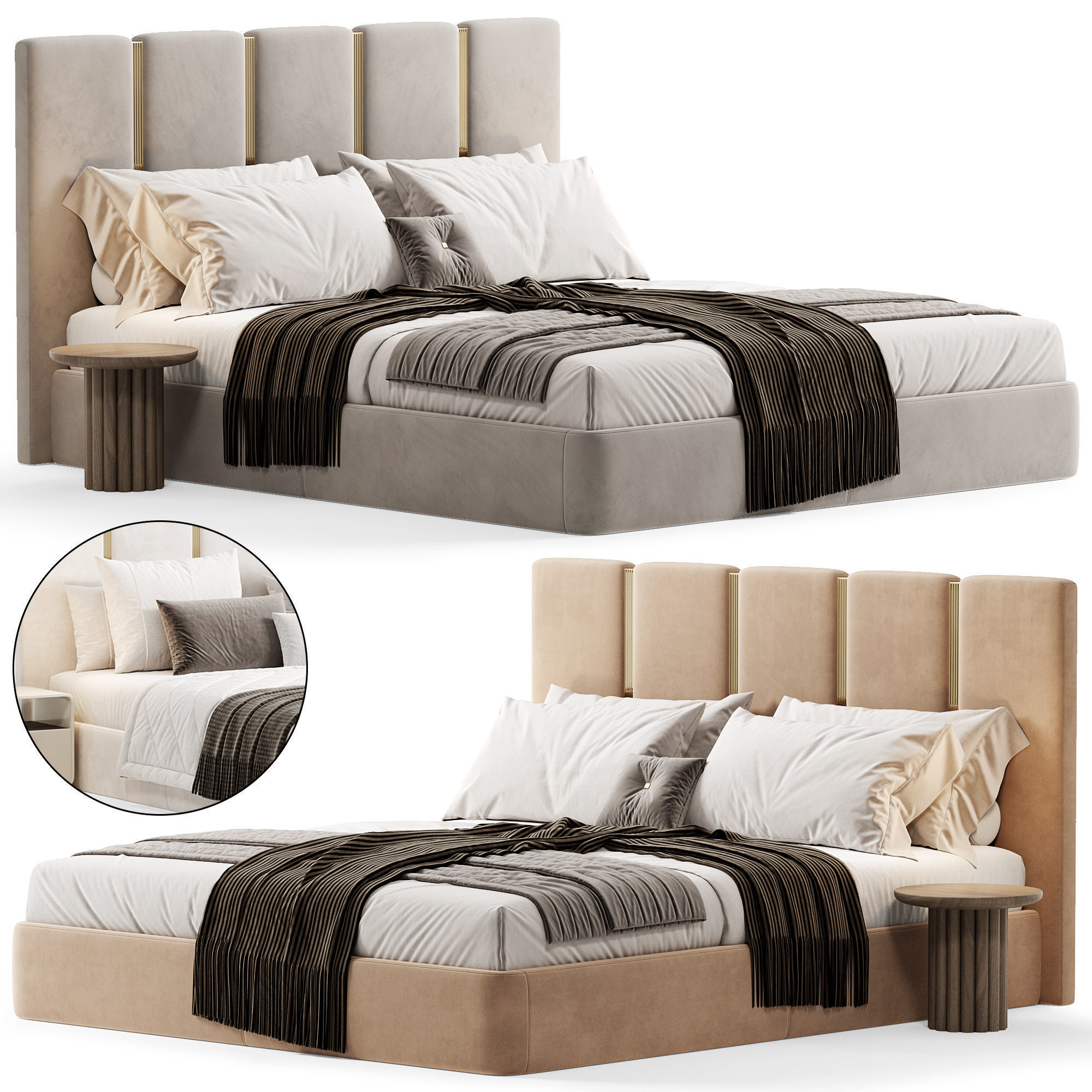 Club Bed By Rugiano 3D model_8