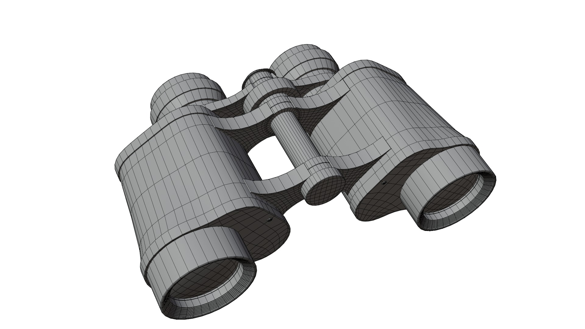 Binocular Super extrem 8x30 Low-poly 3D model_6