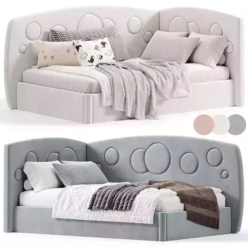 Corner Kids Bed Galaxy By Sensorsleep 3D model