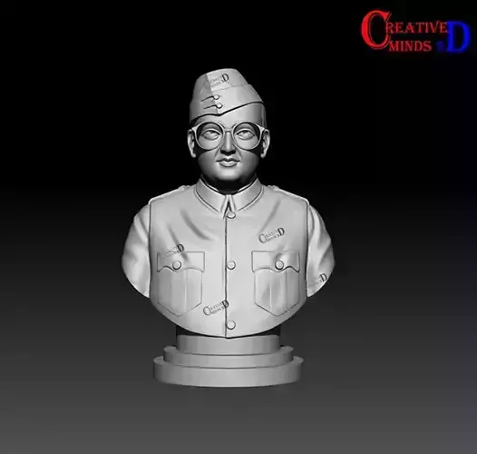 Netaji Subhas Chandra Bose 3d Bust Model 