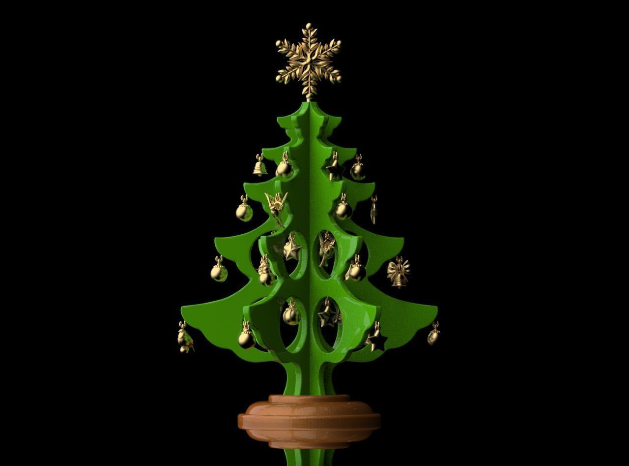 christmas tree 3D print model_5