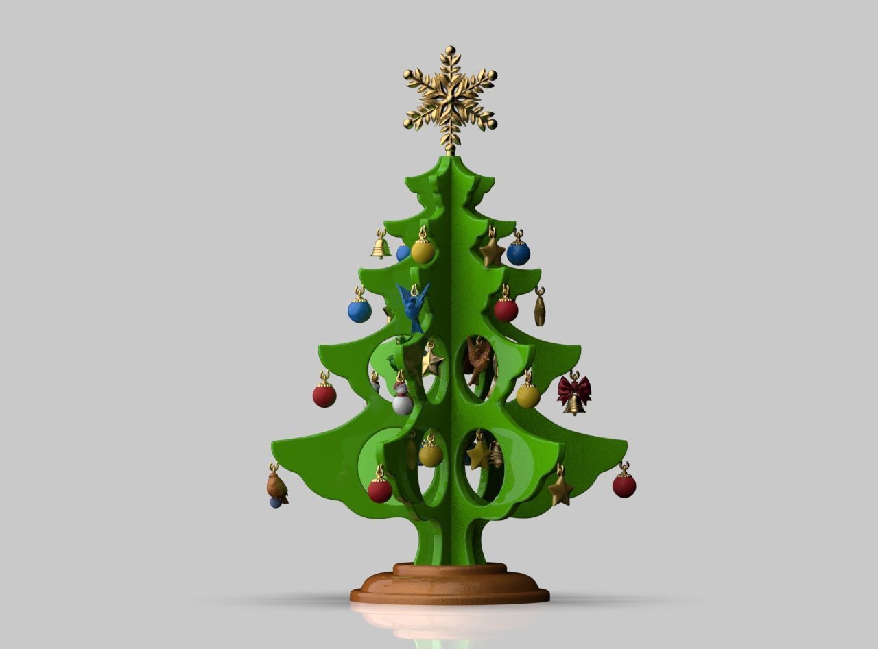 christmas tree 3D print model_1