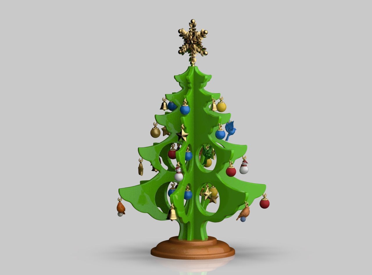 christmas tree 3D print model_4