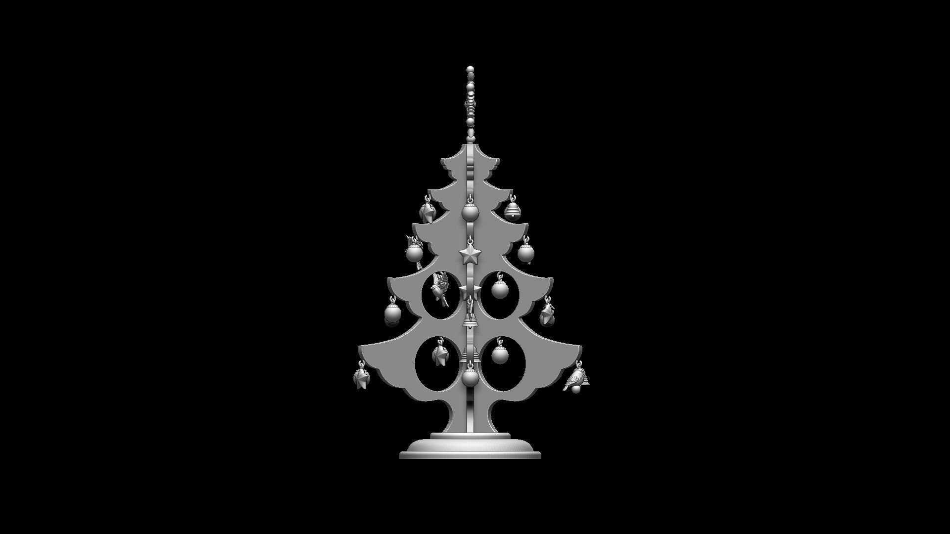 christmas tree 3D print model_13