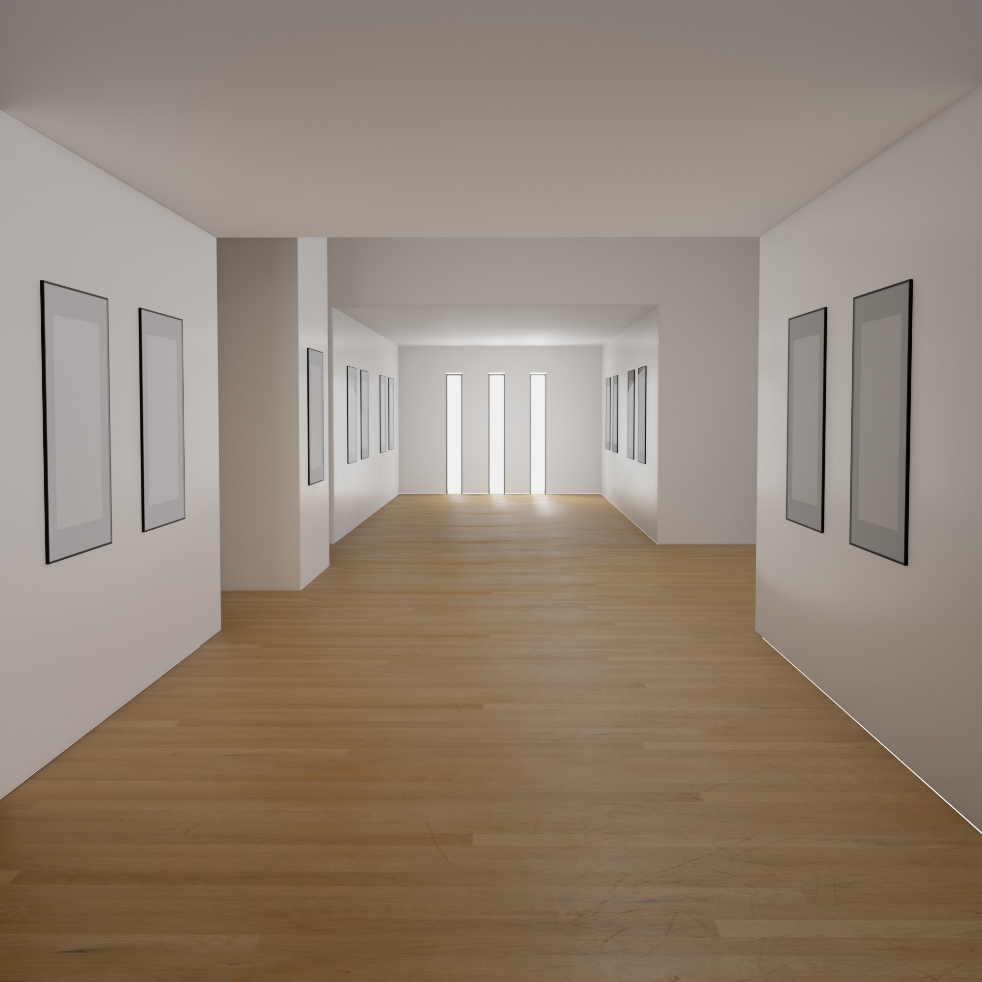 ART GALLERY Museum Interior Office Photo studio 3D model_3