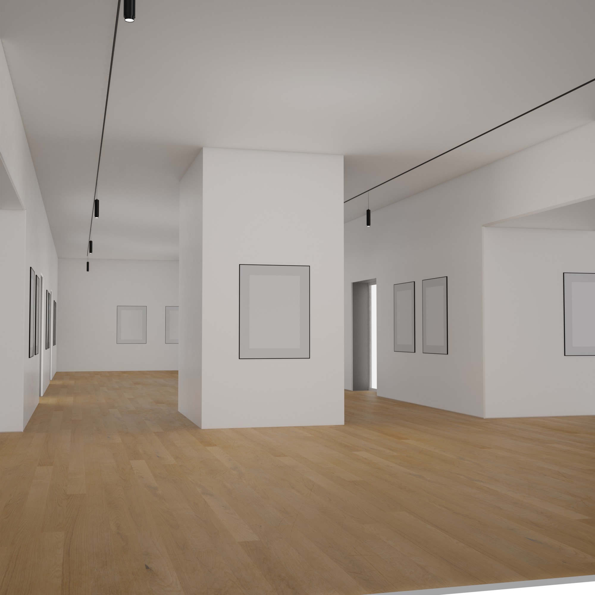 ART GALLERY Museum Interior Office Photo studio 3D model_5