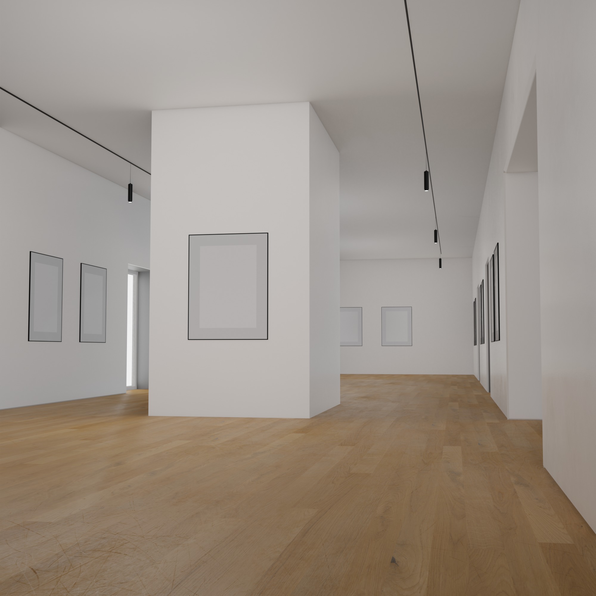 ART GALLERY Museum Interior Office Photo studio 3D model_1