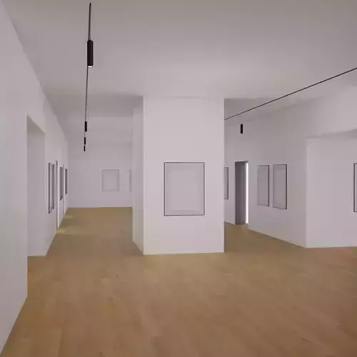 ART GALLERY Museum Interior Office Photo studio 3D model