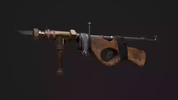 Stylized Garbage Gun for game