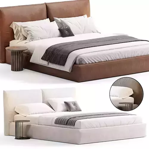 Devina Nais Bed ZERO IMBOTTITO by vieffetrade 3D model