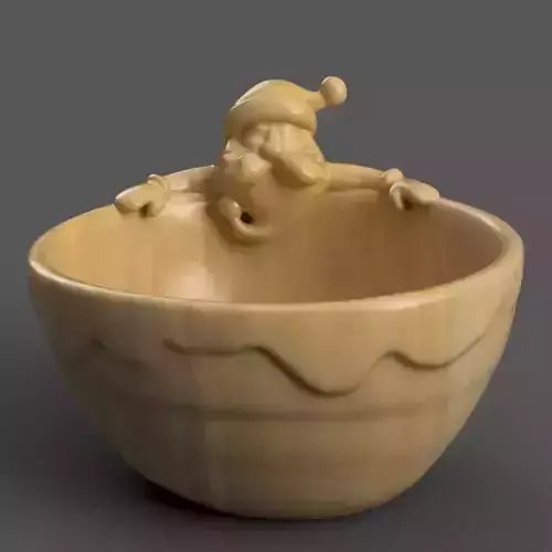 santa planter - vase - urn - candy dish - candle holder 007 3D print model santa planter - vase - urn - candy dish - candle holder 007 3D print model