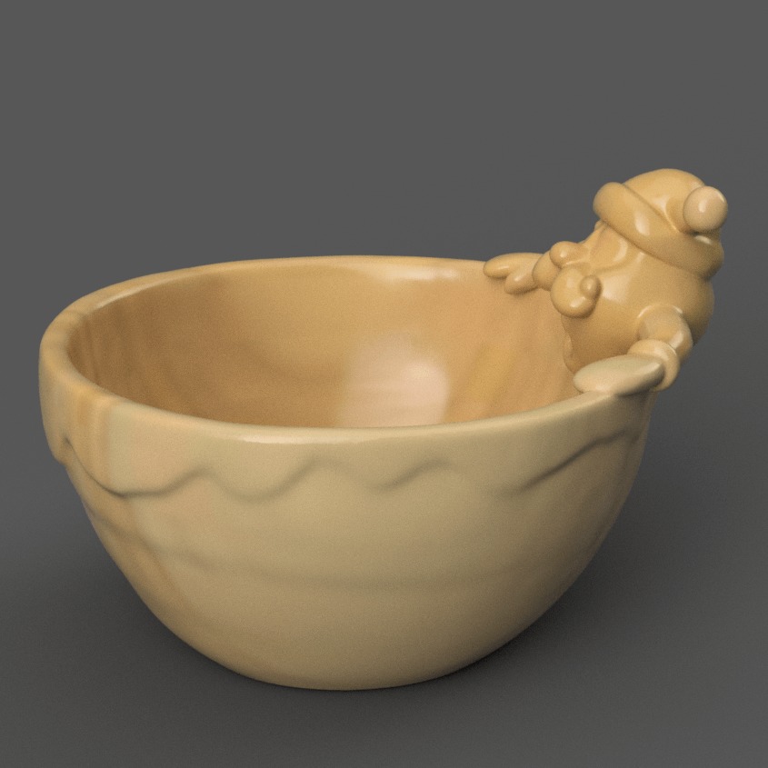 santa planter - vase - urn - candy dish - candle holder 007 3D print model_1