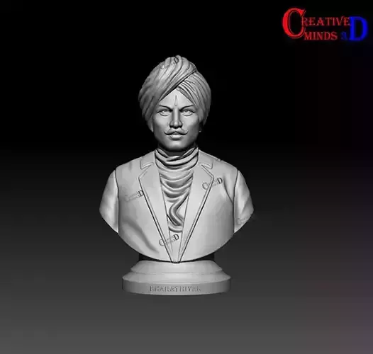 3D models of Mahakavi Bhartiyar for 3D printing