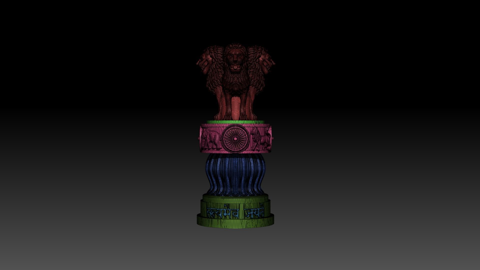 Ashoka stambh 3D model for 3D modeling  3D print model_2