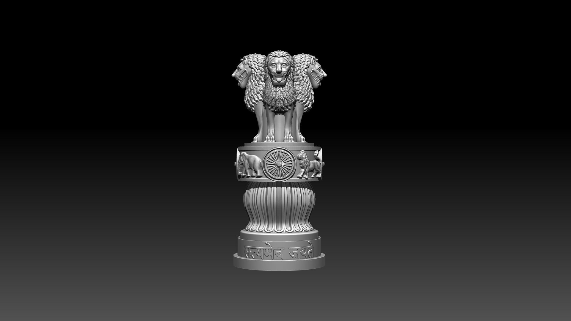 Ashoka stambh 3D model for 3D modeling  3D print model_1