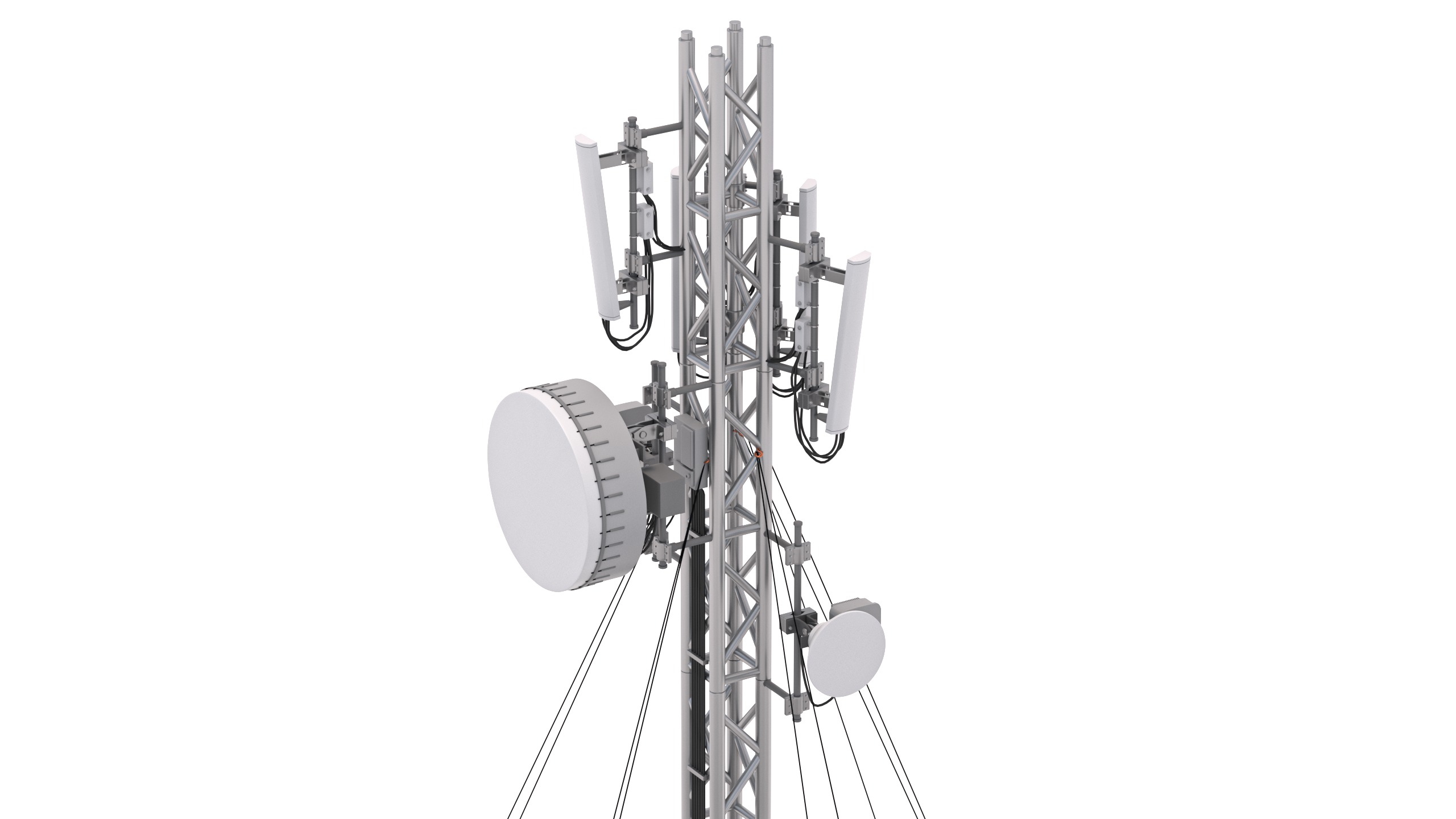 Cell Tower Station 3D model_2