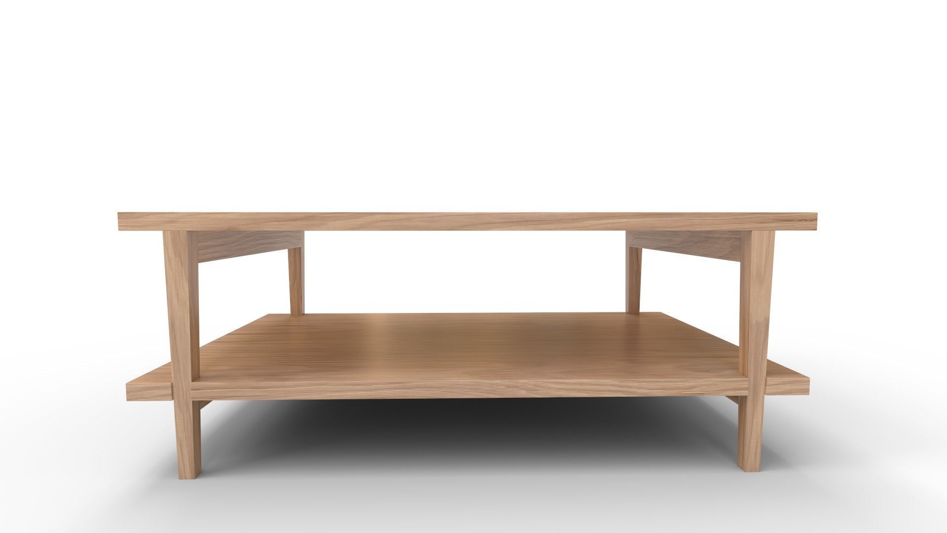 Coffee Table with Shelf 3D model_4
