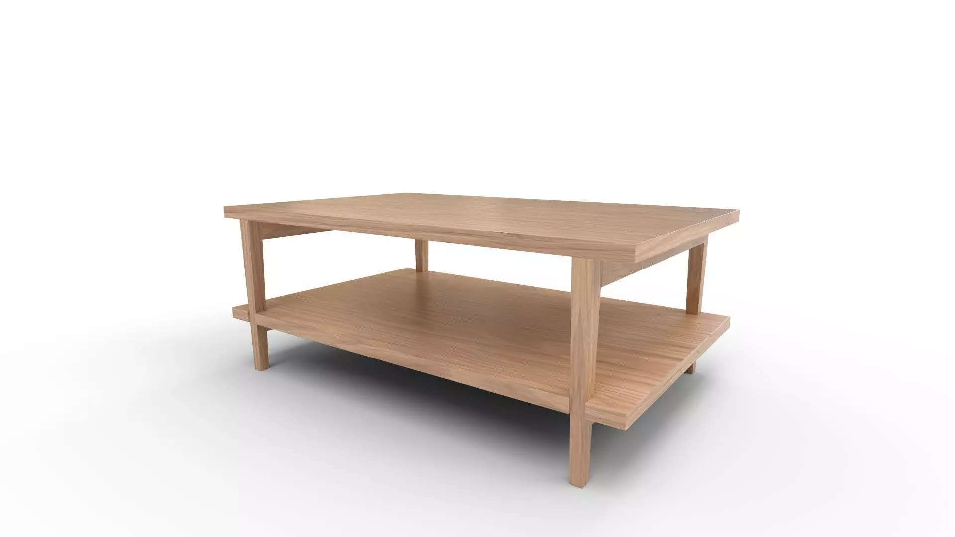 Coffee Table with Shelf 3D model_0