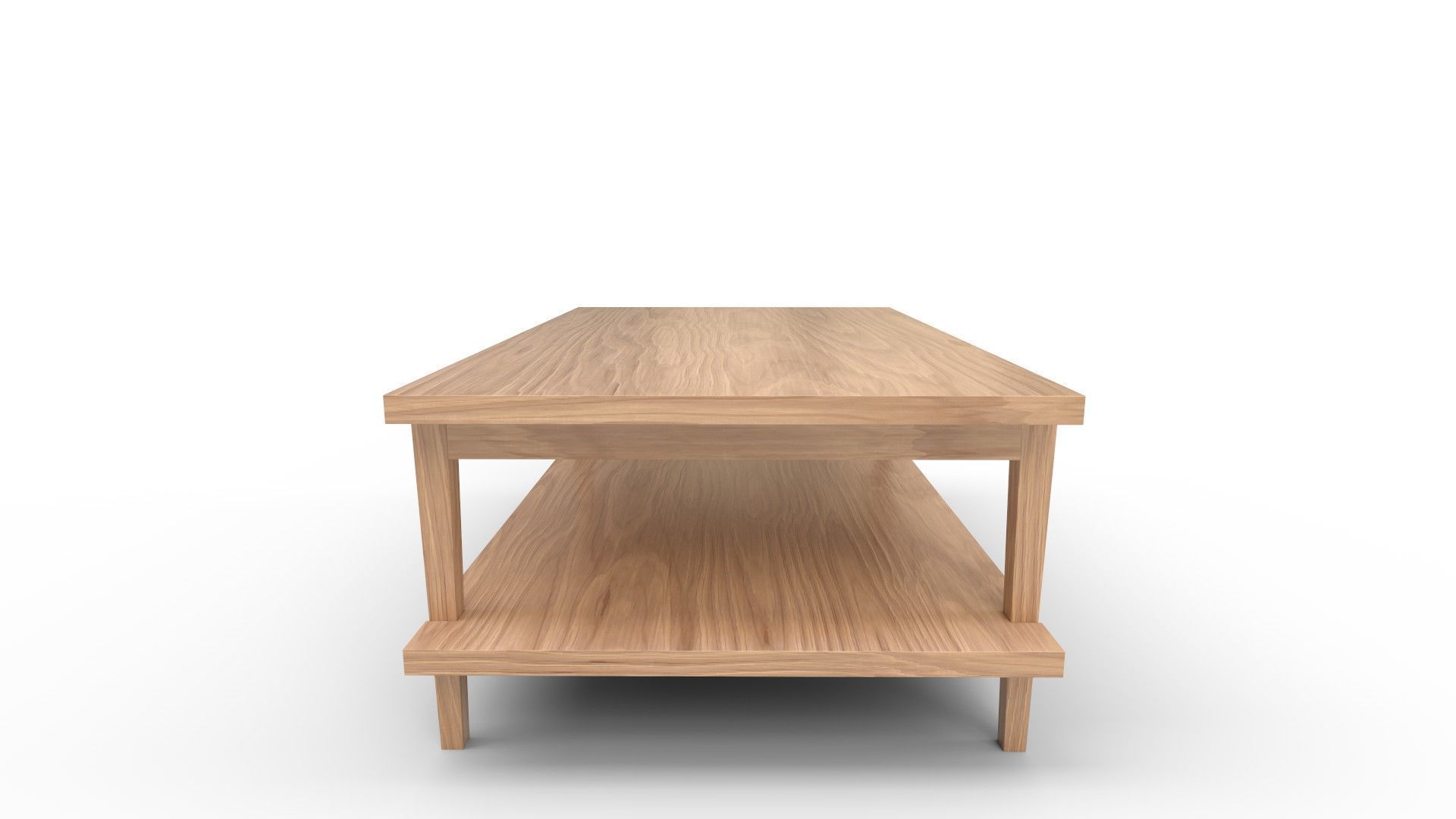 Coffee Table with Shelf 3D model_2