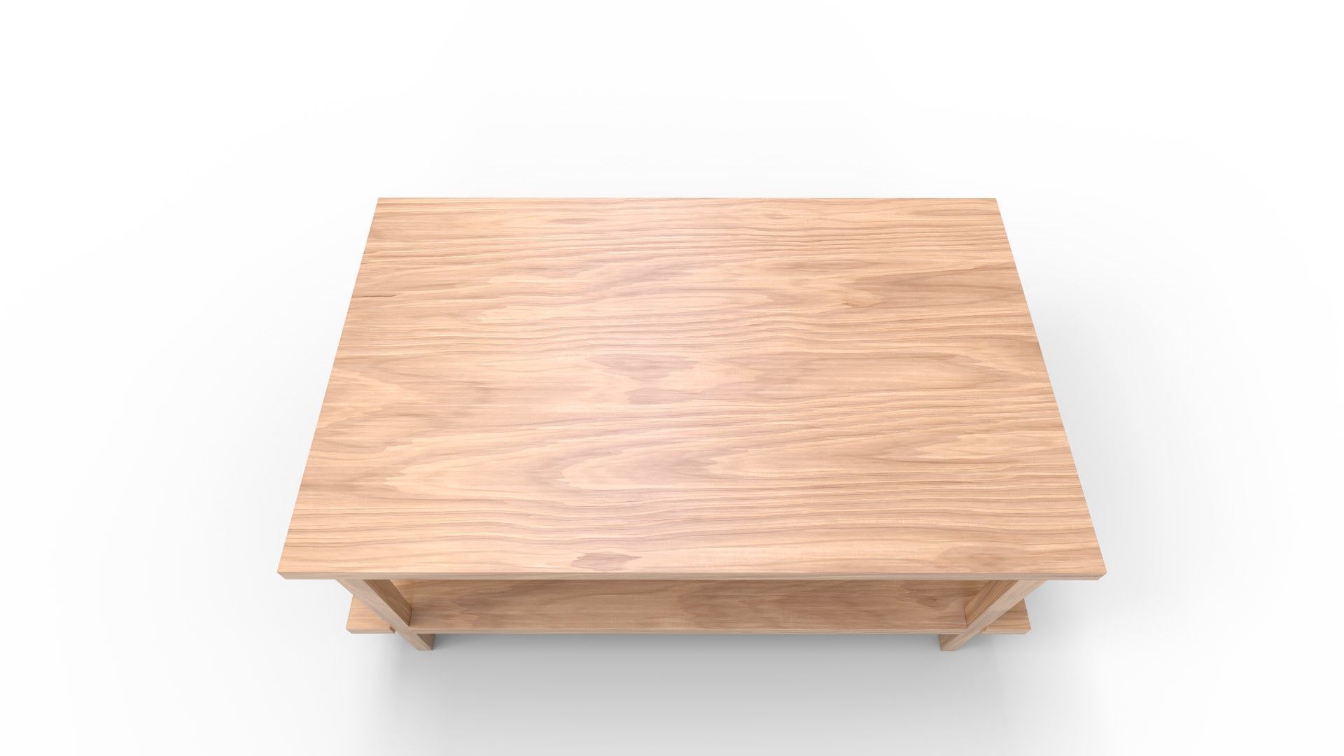 Coffee Table with Shelf 3D model_6