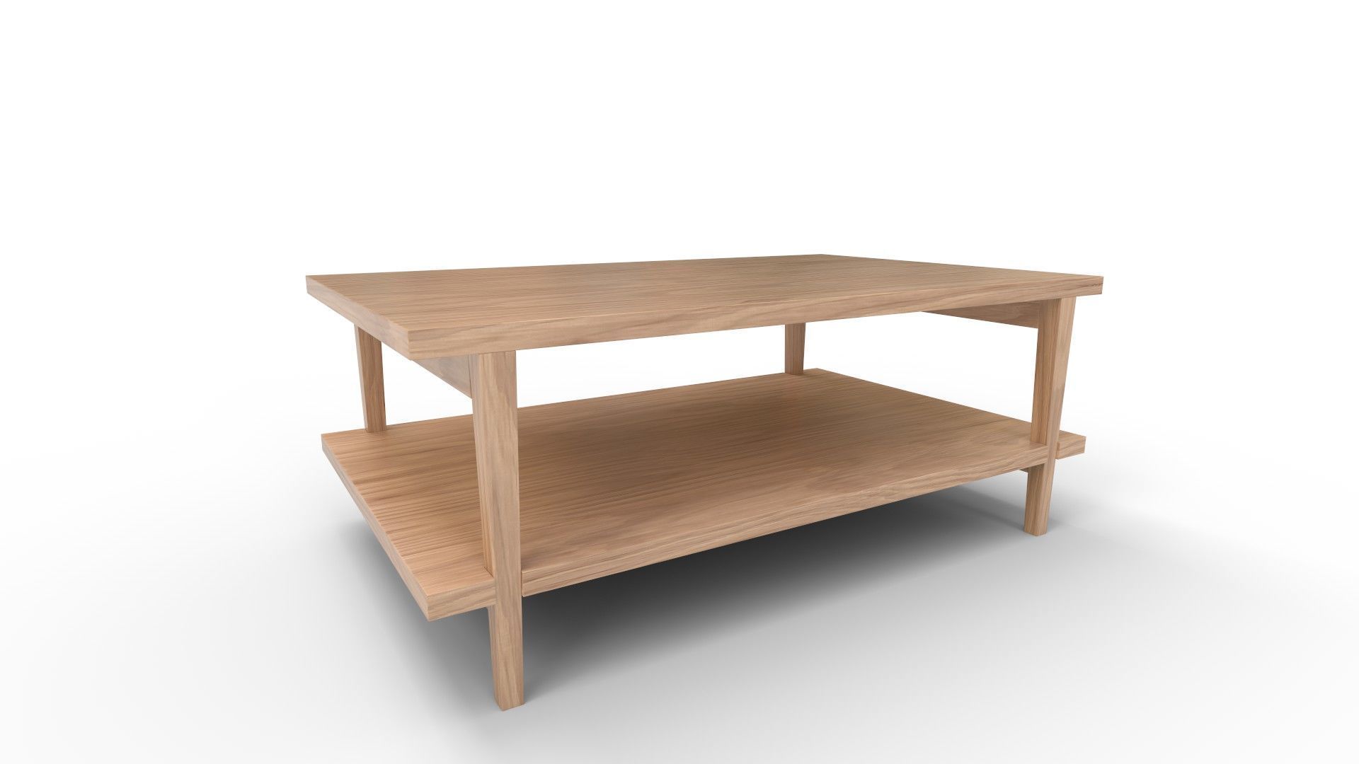 Coffee Table with Shelf 3D model_3