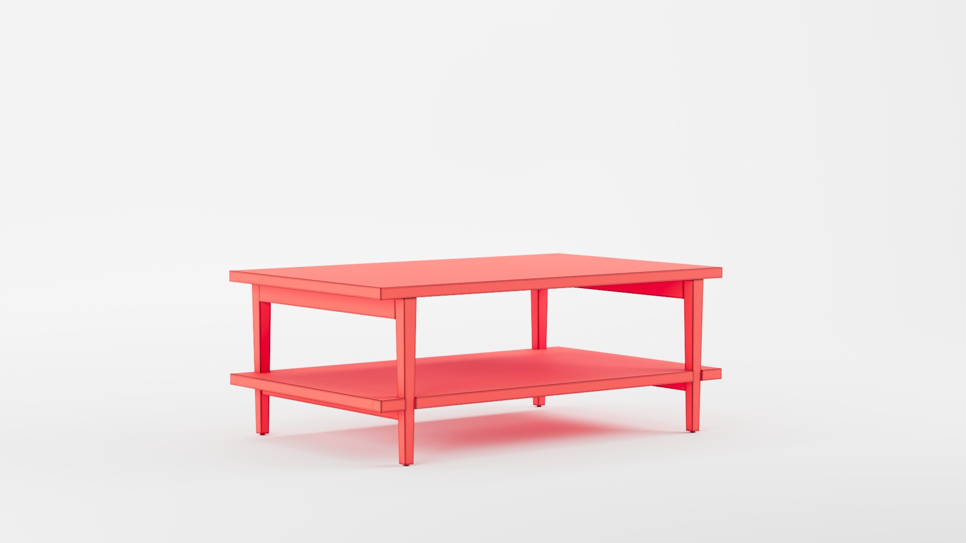 Coffee Table with Shelf 3D model_10