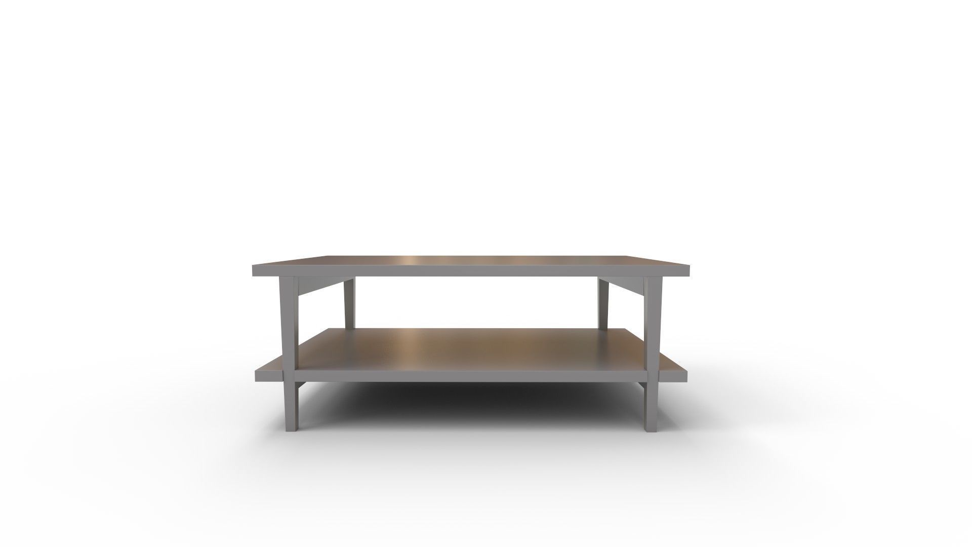 Coffee Table with Shelf 3D model_8