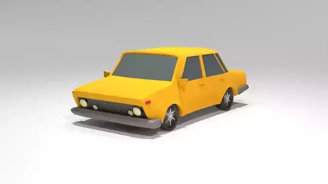 Classic yellow car