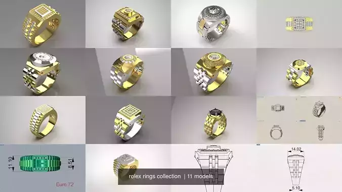 rolex rings collection  