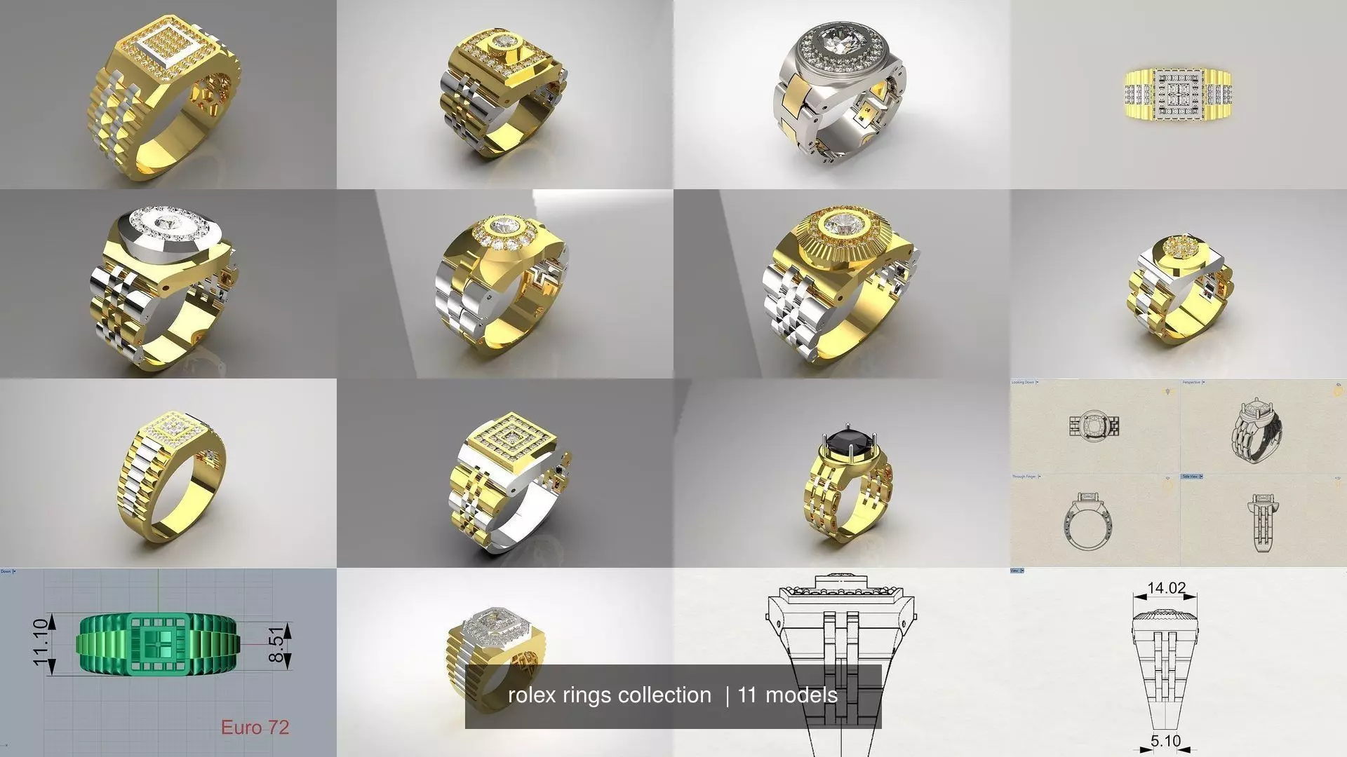 rolex rings collection  _0