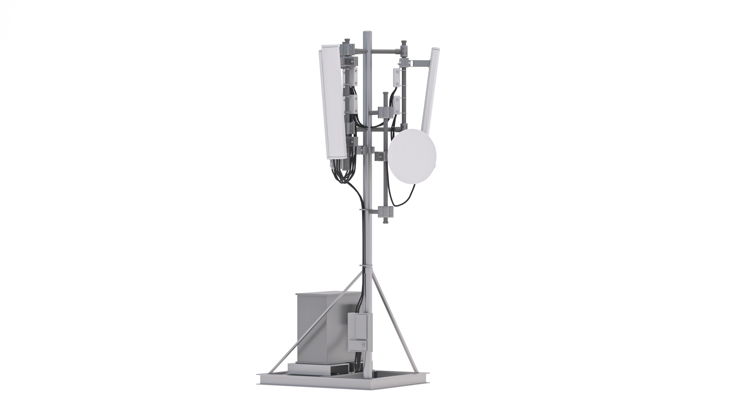 Roof Cell Phone Tower 3 3D model_1