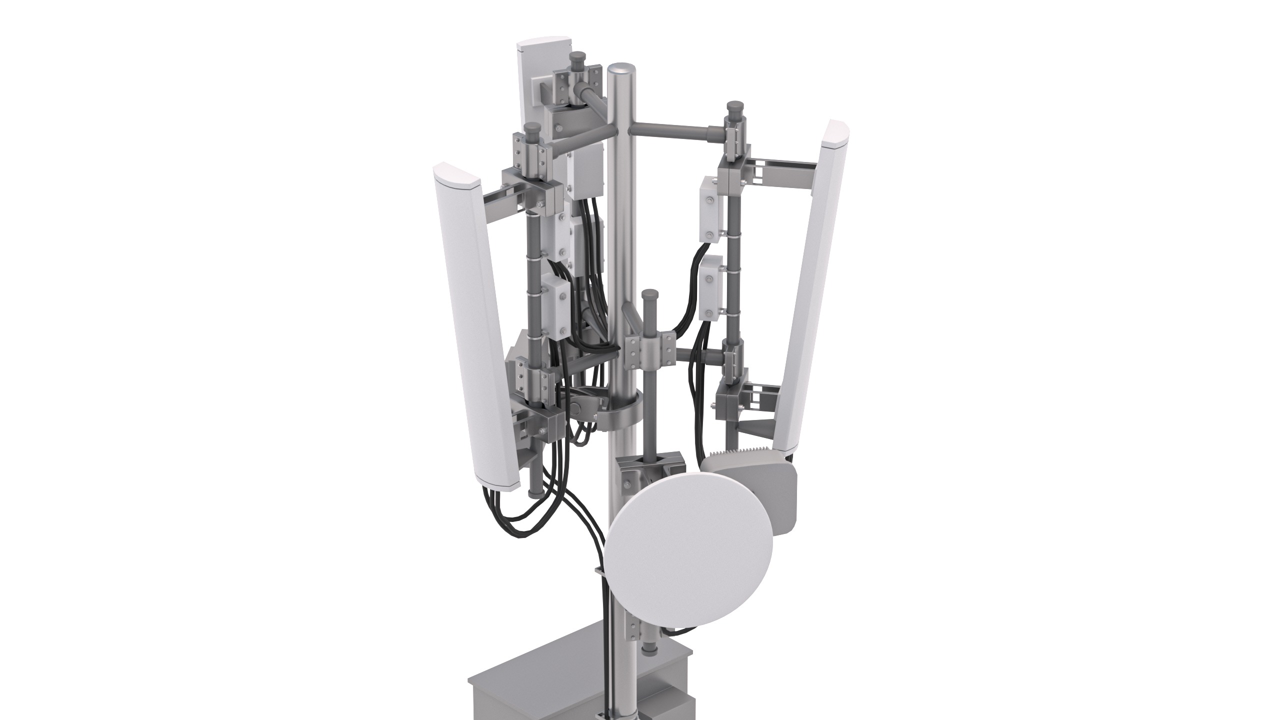 Roof Cell Phone Tower 3 3D model_3