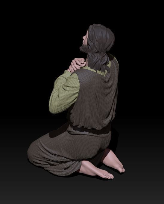 Jesus pose 3 3D print model_2