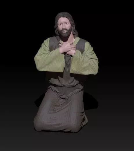 Jesus pose 3 3D print model_0