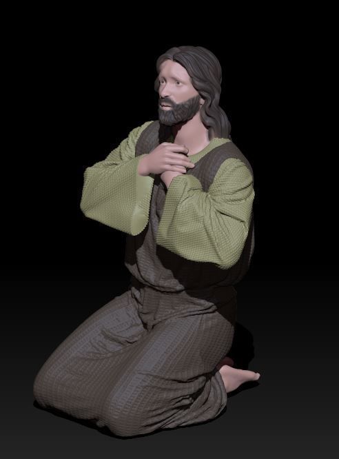 Jesus pose 3 3D print model_1