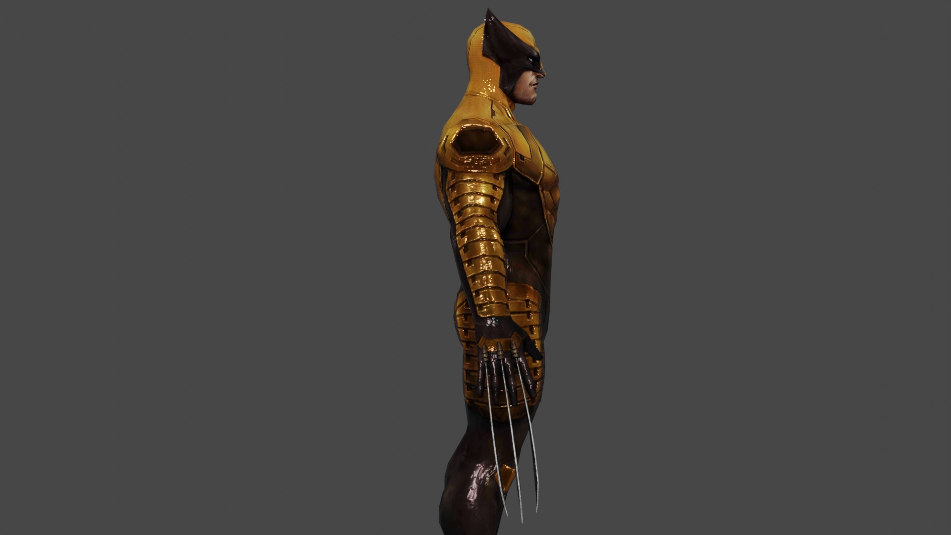Wolverine Low-poly 3D model_3