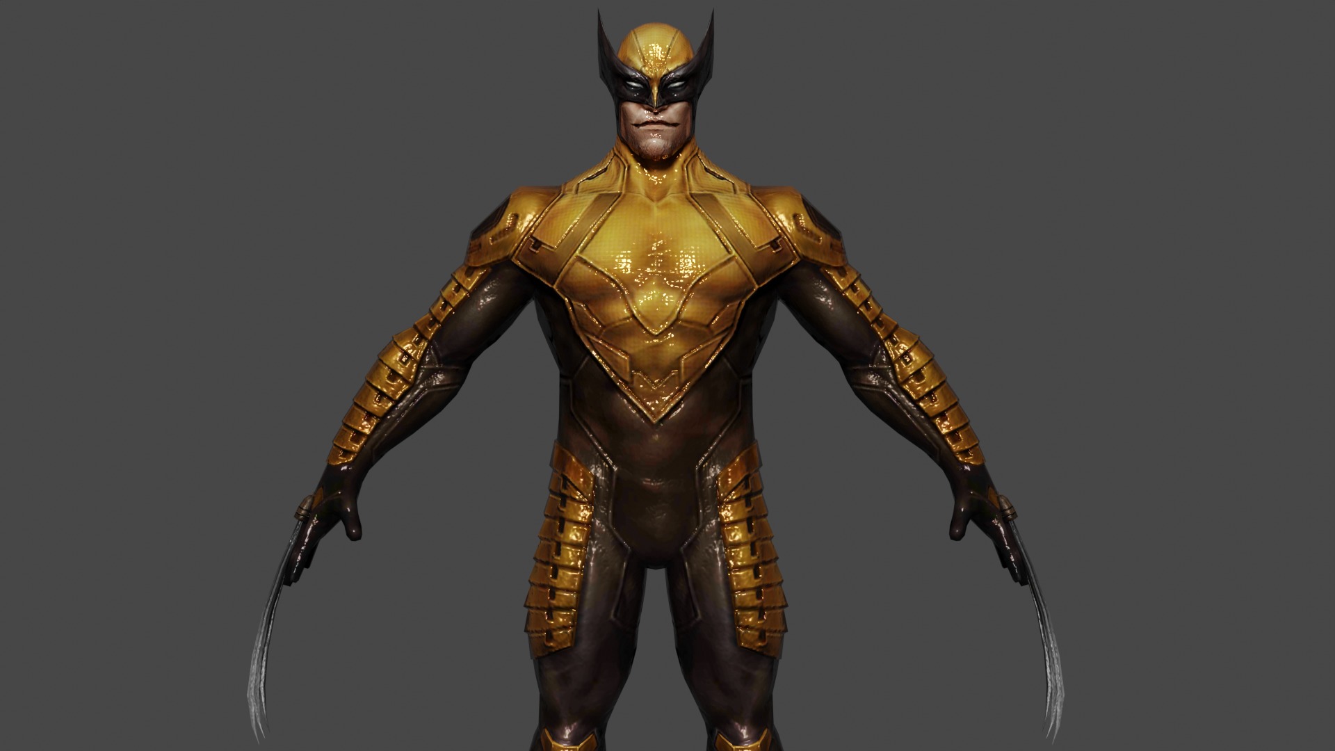 Wolverine Low-poly 3D model_1