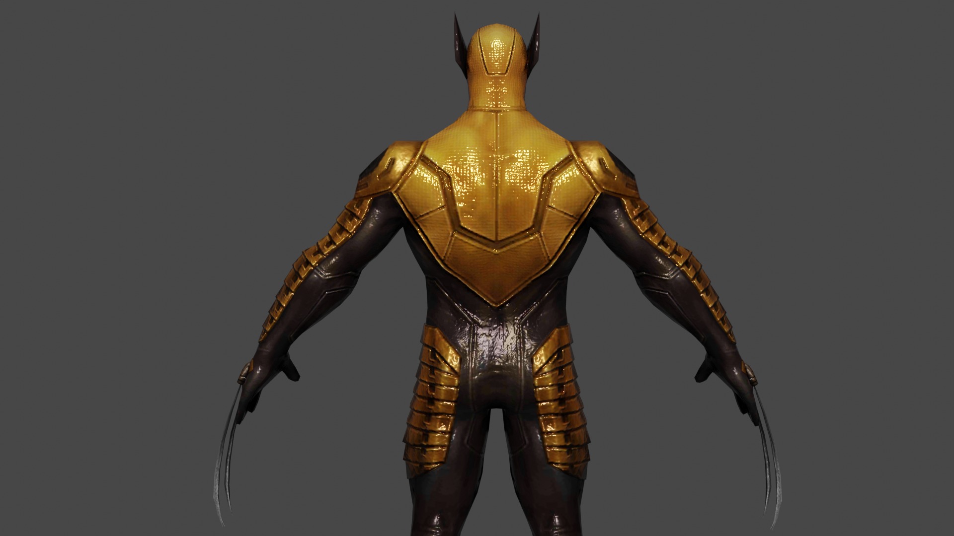 Wolverine Low-poly 3D model_5