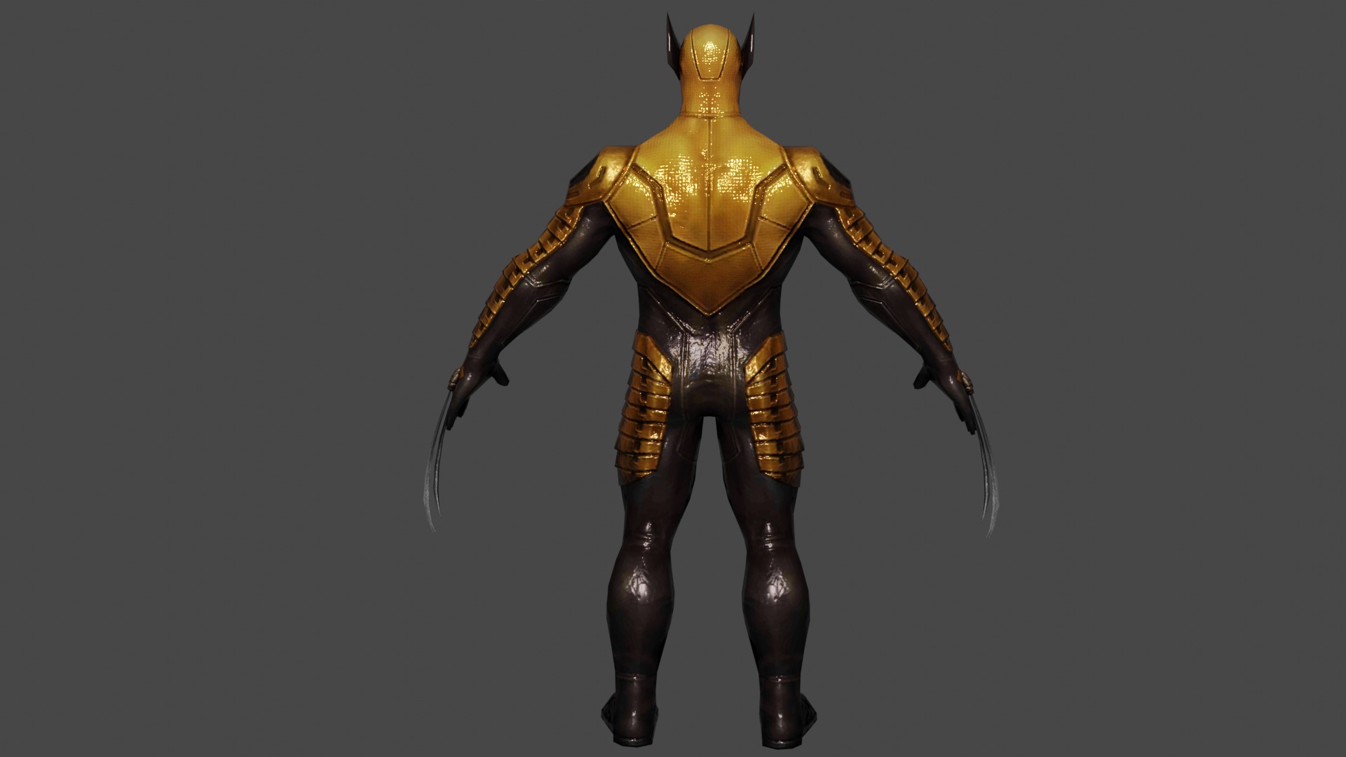 Wolverine Low-poly 3D model_4