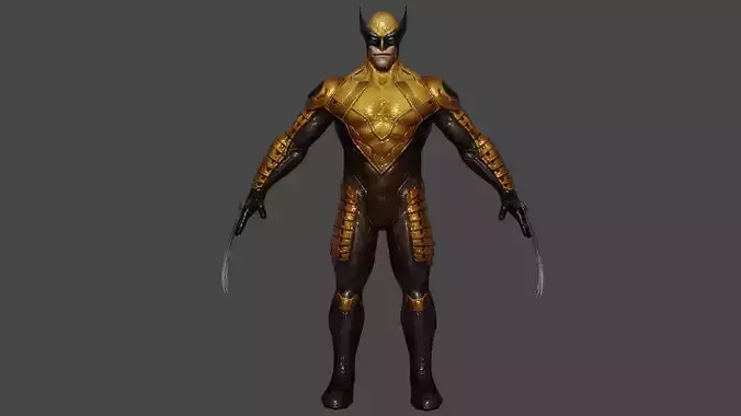 Wolverine Low-poly 3D model