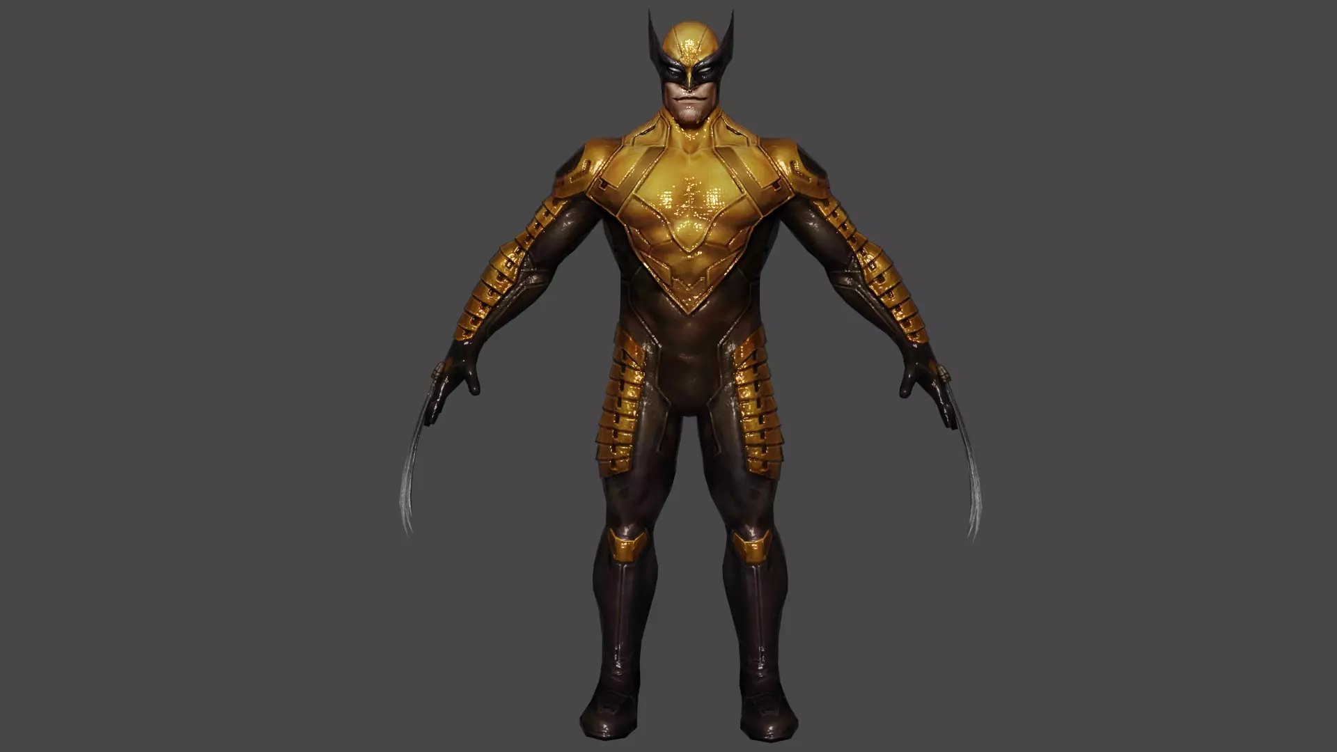 Wolverine Low-poly 3D model_0