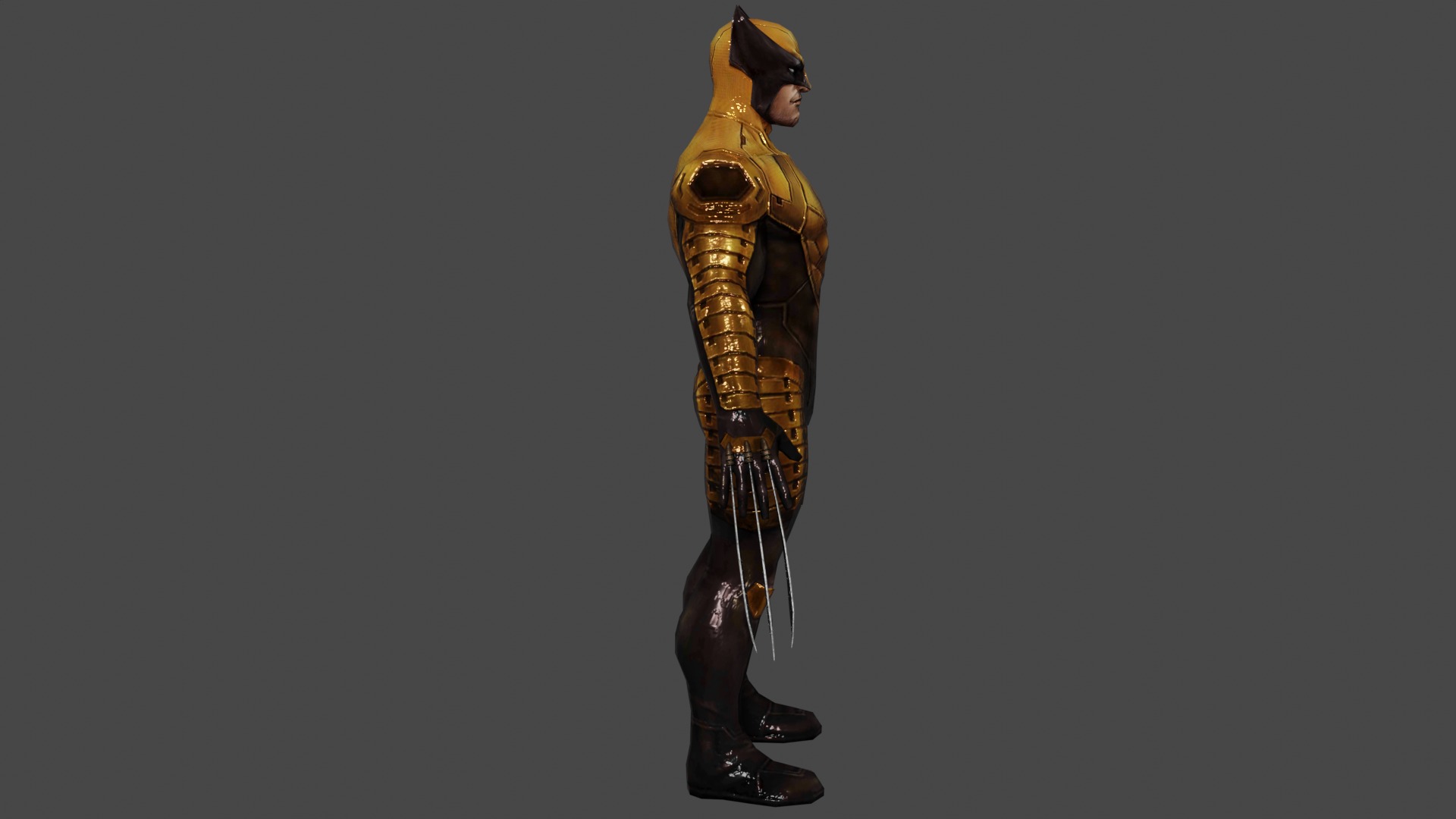 Wolverine Low-poly 3D model_2