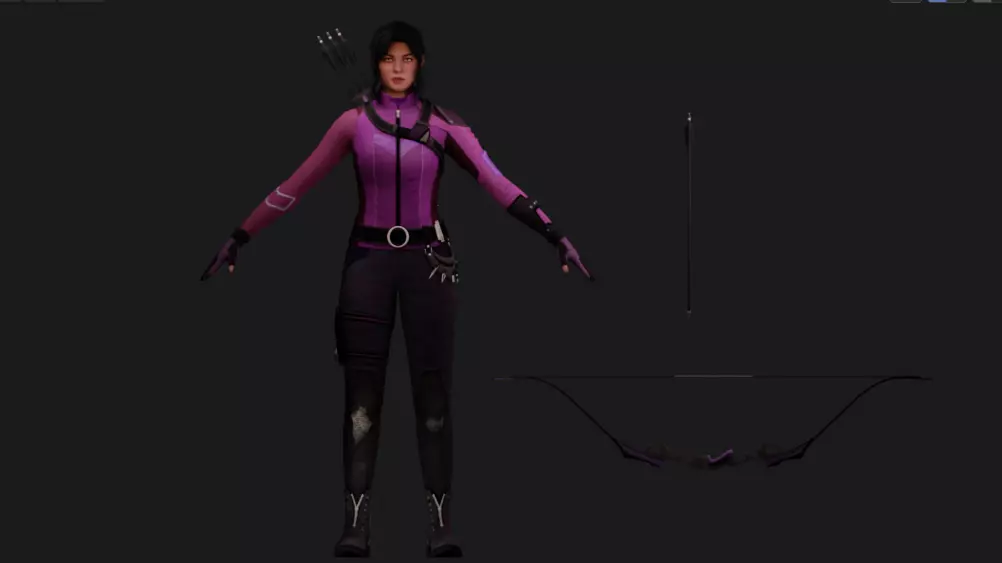 Marvel Future Revolution Kate Bishop 3D model_0